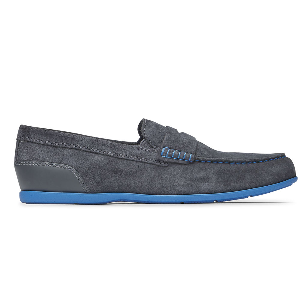 Rockport Mens Slip-On Dark Grey - Malcom Penny - UK 983-TSYPIK